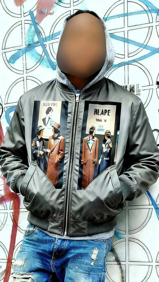 JE NE SAIS QUIO ZIP Varsity Jacket