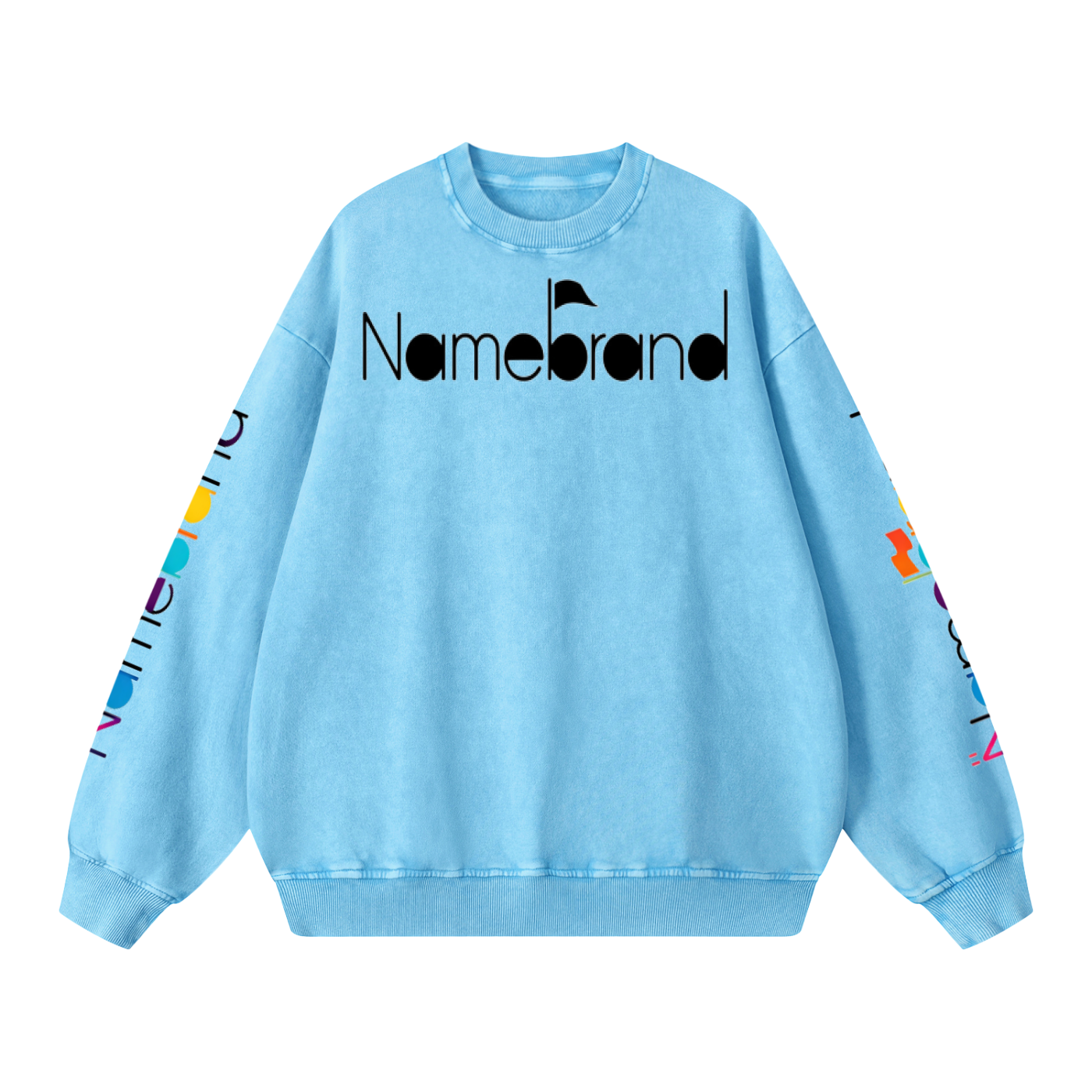 Snow Washed NAMEBRAND Oversized Sweatshirt