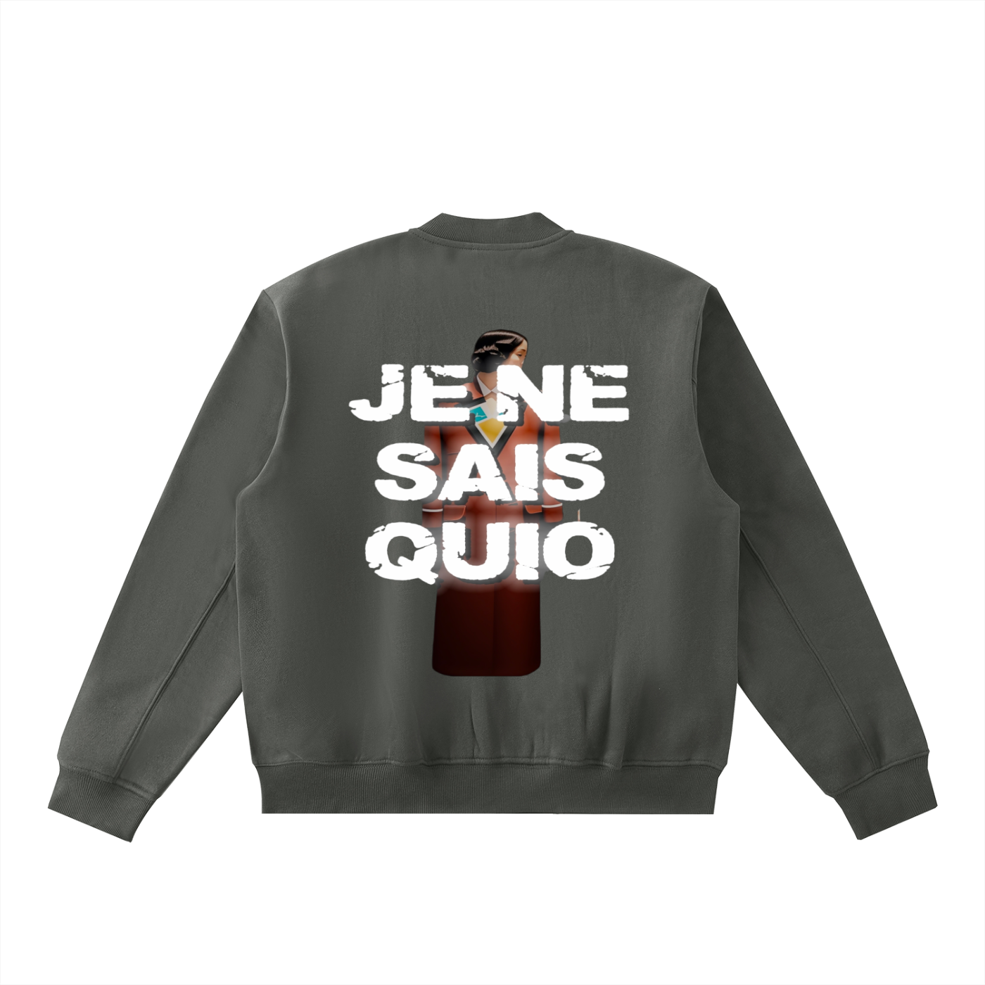 JE NE SAIS QUIO ZIP Varsity Jacket