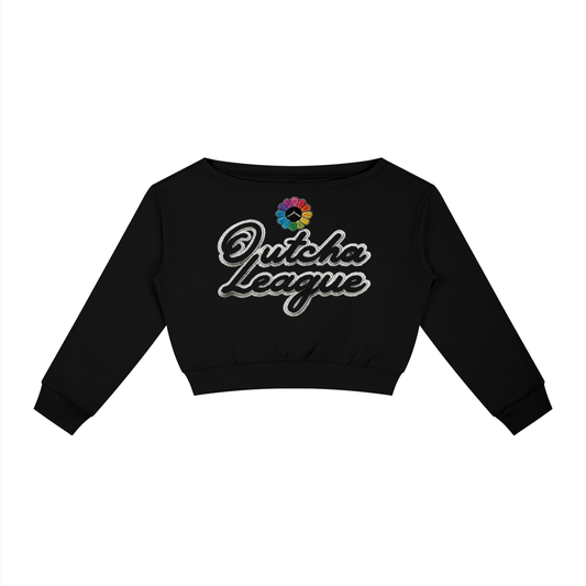 OUTCHA LEAGUE Off-Shoulder Sweatshirt