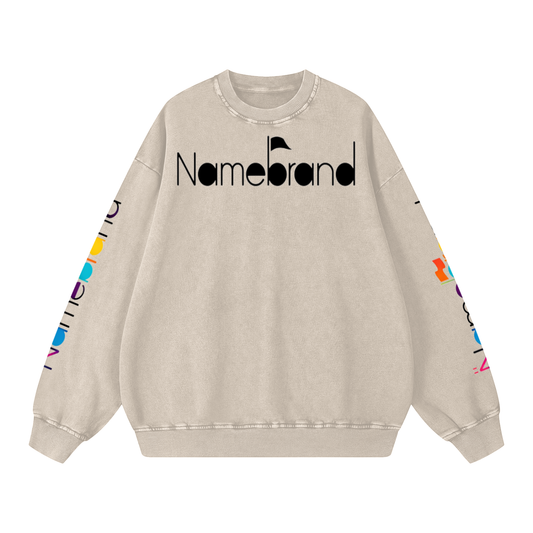 Snow Washed NAMEBRAND Oversized Sweatshirt