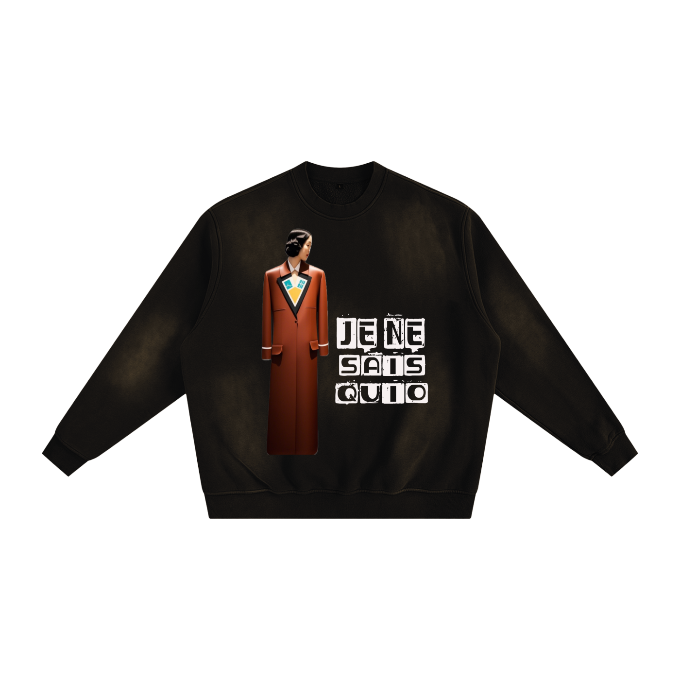 Sunfade Fleeced JE NE SAIS QUIO Sweatshirt