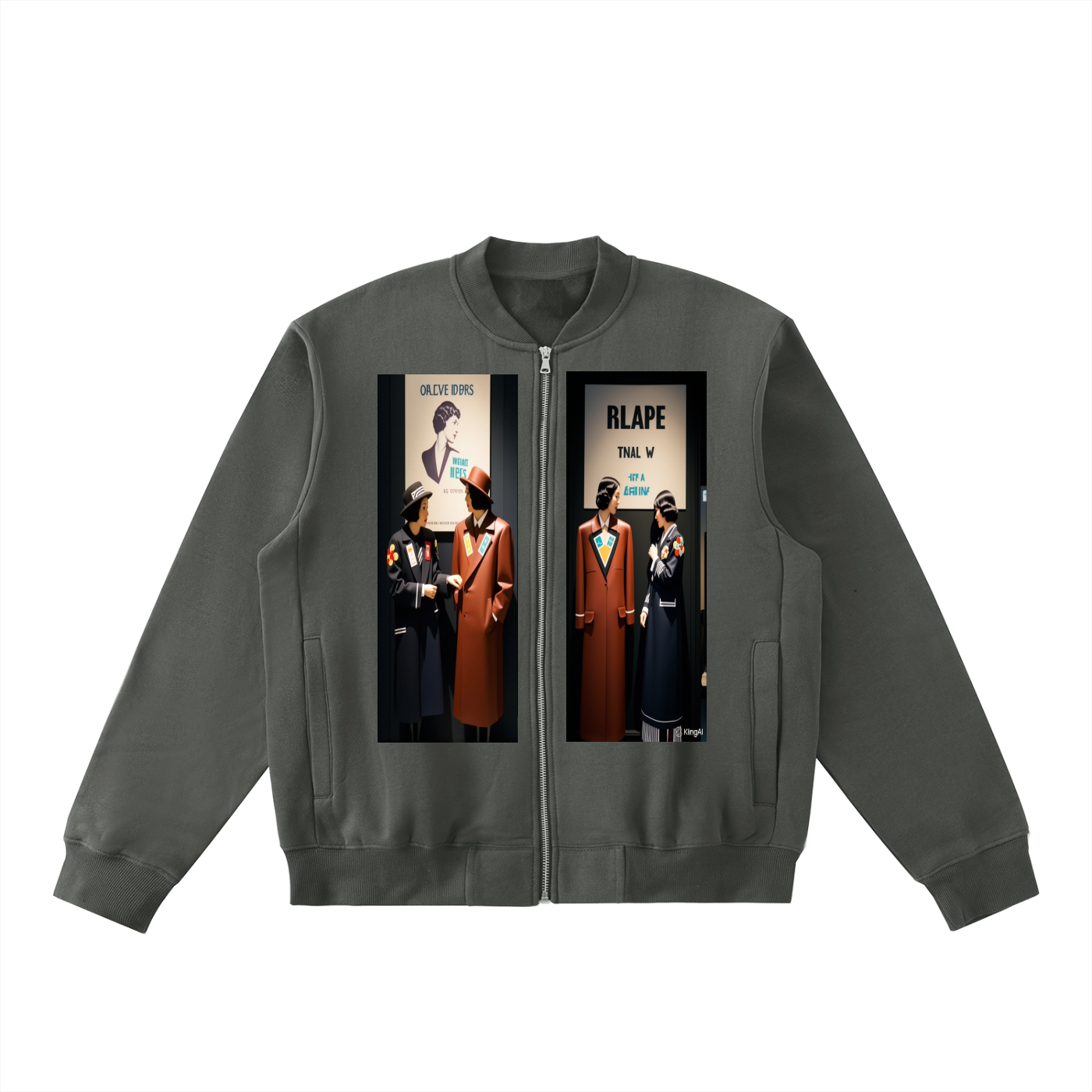JE NE SAIS QUIO ZIP Varsity Jacket