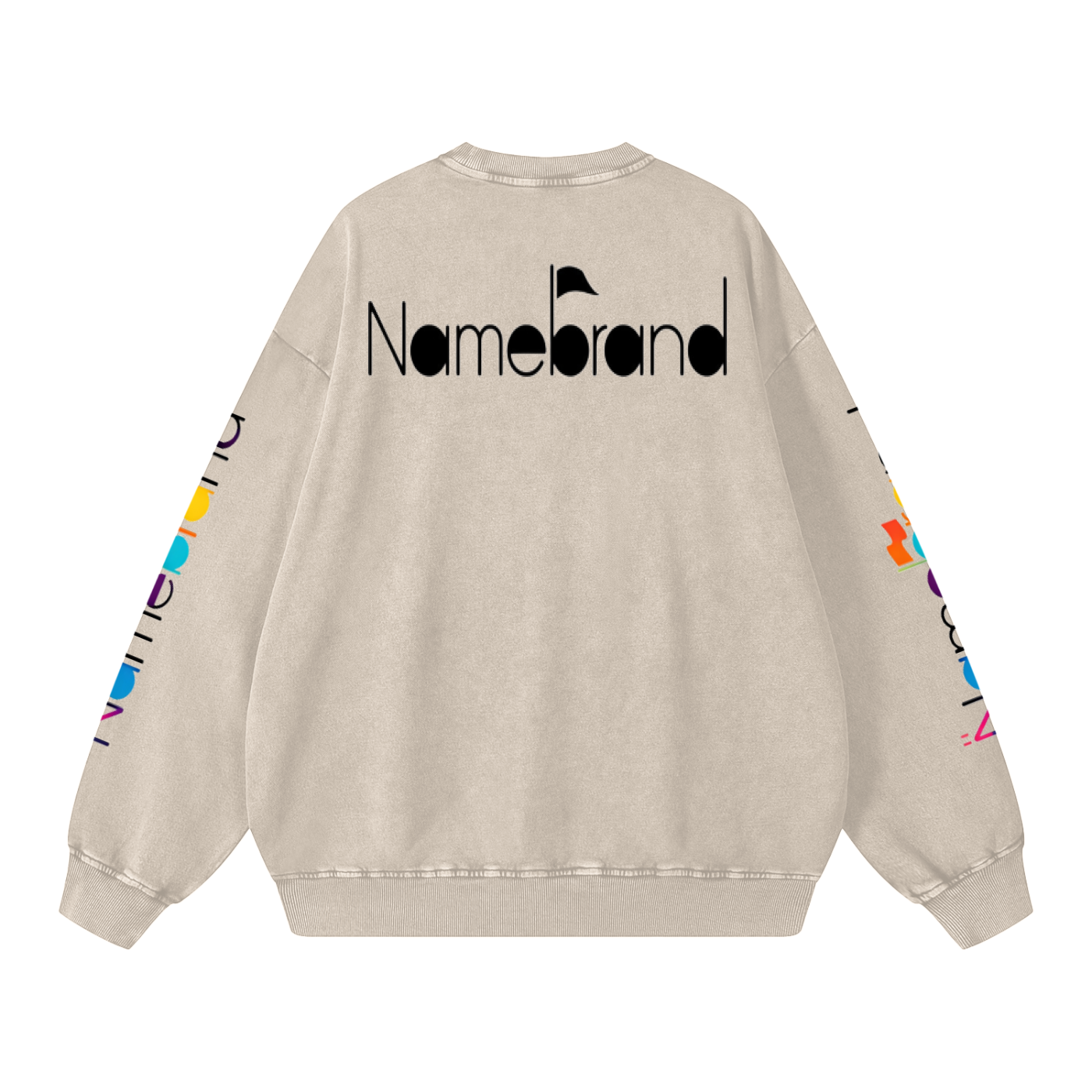 Snow Washed NAMEBRAND Oversized Sweatshirt