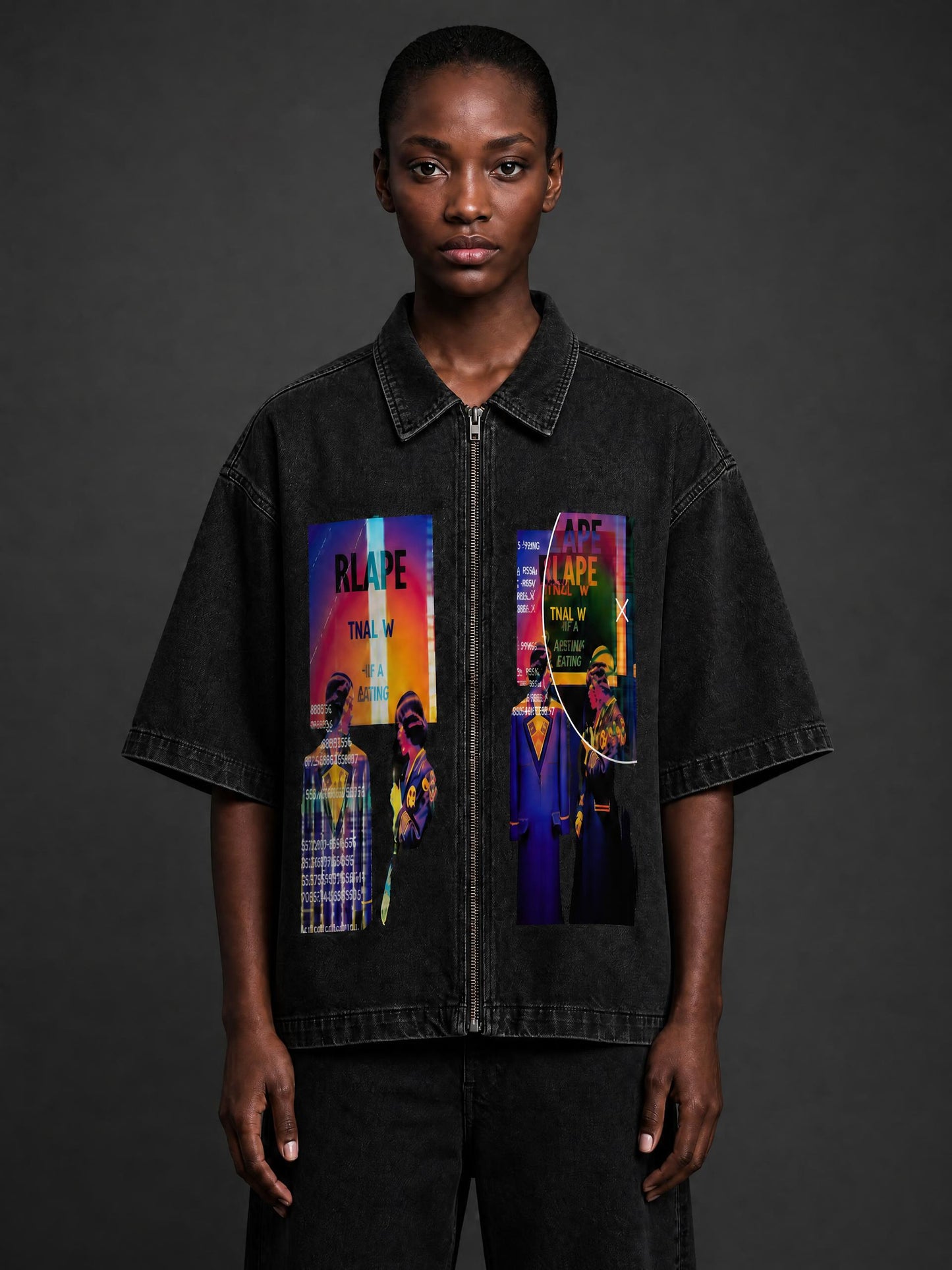 RLAPE JE NE SAIS QUIO Denim Shirt