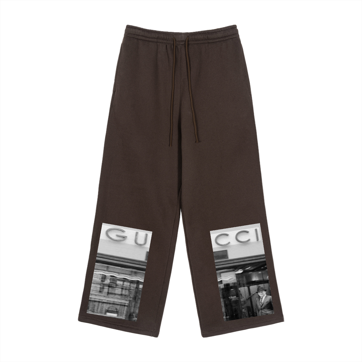 GUCCIO Fleece Straight-Leg Sweatpants