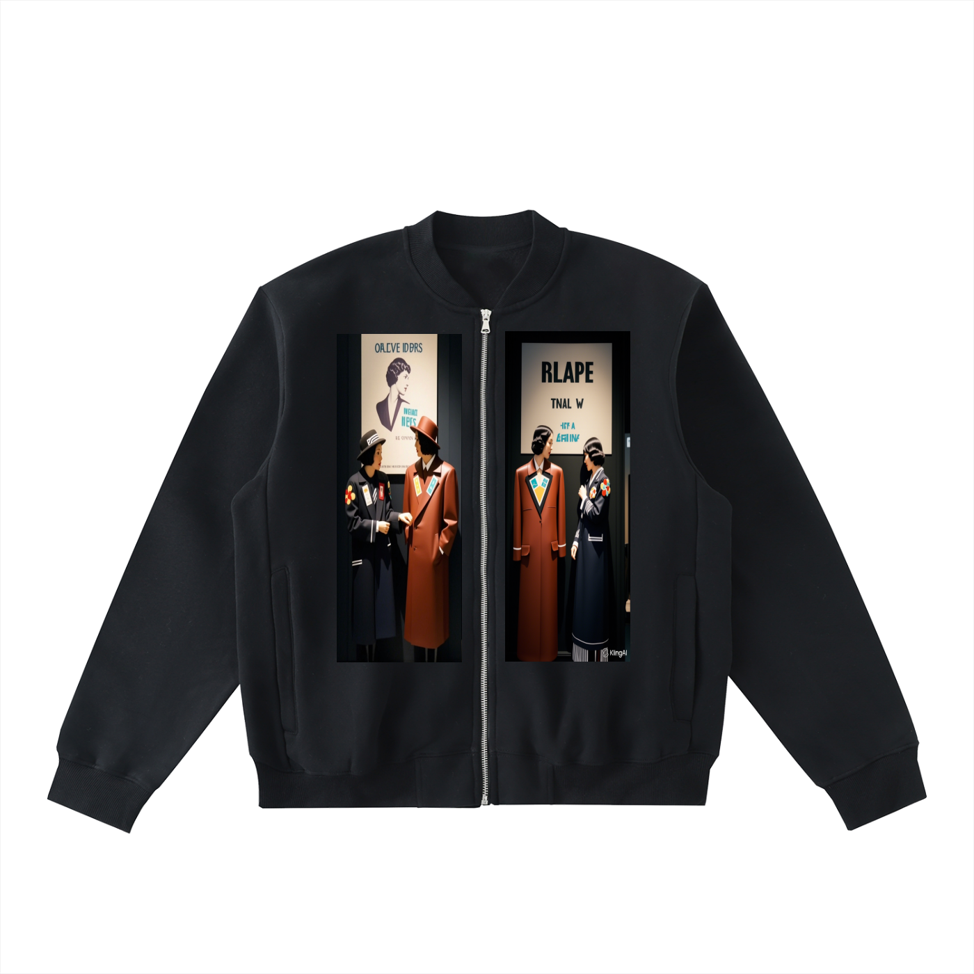 JE NE SAIS QUIO ZIP Varsity Jacket